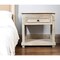 Homeroots 28" White Solid Wood Distressed One Drawer Nightstand 555413 - alternate 1