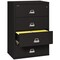 Fireking 31-15/16" W 4 Drawer Fire-Resistant Lateral File Cabinet, Black, Letter/Legal 4-3822-CBL - alternate 3