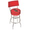 Holland Bar Stool Co 25" Chrome 2-Ring Stanford Swivel Bar Stool, Back L7C425Stnfrd - alternate 1