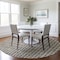 Homeroots 8' Brown Taupe And Ivory Round Geometric Washable Indoor Outdoor Area Rug 583272 - alternate 8