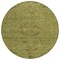 Homeroots 8' Olive Green And Brown Round Floral Washable Indoor Outdoor Area Rug 604236 - alternate 7