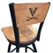 Holland Bar Stool Co 36" Blk Wrinkle Virginia Swivel Bar Stool, Laser Engraved Back L03836BWMedMplAVrgniaMedMpl - alternate 1