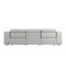 Homeroots 107" Light Gray Italian Leather Reclining Metal USB Sofa 720289 - alternate 9