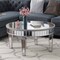Homeroots 32" Silver Mirrored Glass Round Coffee Table 568899 - alternate 7