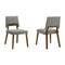 Armen Living Channell Wood Dining Chair in Walnut Finish with Charcoal Fabric - Set of 2 LCCHCHWACH - alternate 1