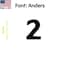 Aacc Self-Adhesive Vinyl Number: 2, Size: 2.5 in. Color: Black Font: Anders, 12PK AACC-Anders-N2-Black-I2.5x12 - alternate 1