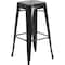 Flash Furniture 30" High Backless Black Square Metal Barstool CH-31320-30-BK-GG - alternate 1