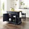 Crosley Oxford Kitchen Island W/Square Seat Stools KF300065BK - alternate 10