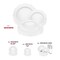 Smarty Had A Party White w/Silver Rim Round Blossom Plastic Dinnerware Set (120 Dinner Plates+120 Salad Plates), 240PK 4840WHS-VP-CASE - alternate 10
