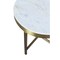 Homeroots 20" Ivory and Brass Marble and Iron Round Cross Legs End Table 571198 - alternate 7