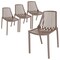 Leisuremod Acken Plastic Dining Side Chair, Taupe, 4PK ACK18TP4 - alternate 1