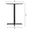 Flash Furniture 36" Round Tabletop, Seamless Surface Technology, White Faux Marble, 30"x30" Black Bar Height X-Base ST-RD36-WHMAR-T3030B-GG - alternate 9