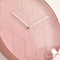 Clockswise 12in Rose Pink Hex Embossed Wall Clock Modern Decorative Round Hanging Design with Geometric Pattern QI004933 - alternate 8