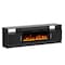 Homeroots 70in Black Wood Fireplace Entertainment Center With Fireplace 723799 - alternate 1