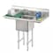 Koolmore 5 in. One compartment Stainless Steel Commercial Sink with Drainboards and Faucet SA151512-15B3FA - alternate 1