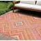 Homeroots 8' X 10' Coral Pink And Ivory Tribal Washable Indoor Outdoor Area Rug 598115 - alternate 1