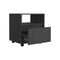 Homeroots 20" Black Wood One Drawer Nightstand 526150 - alternate 15