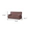 Homeroots 75" Brown Chenille Convertible Futon Sleeper Sofa And Toss Pillows With Storage 607203 - alternate 6