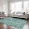 Homeroots 5' X 8' Teal Blue And Gray Geometric Washable Indoor Outdoor Area Rug 594588 - alternate 9