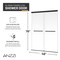 Anzzi 76 in. x 44-48 in. Frameless Sliding Shower Door in Matte Black , 3/8in 10mm Tempered Clear Glass SD-AZ21-01MB - alternate 10