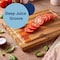 Happimess Eldridge Small 14"W x 10"D Handcrafted Acacia Wood Grain Thick Reversible Cutting Board w/Juice Gro CUT1003A - alternate 6