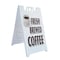Signmission Fresh Brewed Coffee, A-Frame & 2 Decals Installed, Heavy-Duty Plastic Frame SBHD-D-2436-Fresh Brewed Coffee - alternate 1