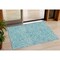 Homeroots 3' X 5' Teal Blue And Ivory Abstract Washable Indoor Outdoor Area Rug 599016 - alternate 1