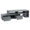 Homeroots 54in Gray Wood Enclosed and Open Storage TV Stand 724156 - alternate 6