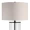 Homeroots 28" Black Glass Table Lamp With White Drum Shade 524483 - alternate 8
