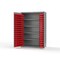 Strong Hold 14 GA Bin Cabinet with 4 shelves No Legs - 48 In W. x 72 In. H x 24 In. D - 144 Red Bins 46-BS-244-144R-NL-L - alternate 3