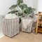 Happimess Arbour Hand-Woven Rattan Nesting Baskets with Wheels and Handles, White Wash/Kubu Gray, 2PK BSK1002A-2SET - alternate 7