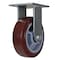 Vestil Polyurethane Rigid Caster 6 In. Diameter x 2 In. Width 720 Lb. Capacity Maroon/Gray CST-VE-6X2PUP-R - alternate 1