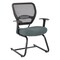 Space Seating 55 Series Professional AirGrid Back Visitors Chair, Grey 5505-2M - alternate 1