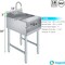 Amgood 22.5 in. x 24 in Stainless Steel Four-Tier Liquor Display Rack SINK UBS-2218-Z - alternate 8