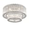 Euf Glasbury, Flush Mount, 9-Light, 24", Polished Nickel, Ribbed Glass 49169-027 - alternate 5