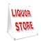 Signmission Liquor Store, 24 Inch x 18 Inch A-frame Yard Sign, Plastic Sign SBC-1824-Liquor Store - alternate 1