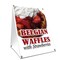 Signmission Belgian Waffle With Strawberries, 36 Inch x 24 Inch A-frame Yard Sign SBC-2436-Belgian Waffle With Strawberries - alternate 1