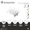 Kingston Brass 60" Cast Iron Oval Double Ended Clawfoot Tub, 7" Faucet Drillings, White/Polished Brass VCT7D603017NB2 - alternate 2