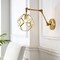 Jonathan Y Honeycomb 7.5" 1-Light Modern Contemporary Arm-Adjustable Iron/Glass LED Sconce, Brass Gold/Clear JYL9926A - alternate 9