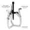 Performance Tool 6 in. 3-Jaw Gear Puller, Heat Treated, Drop Forged, Zinc Plated W137P - alternate 6
