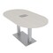 Skutchi Designs Racetrack Conference Table With Power Unit, 36 in W, 72 in L, Ivory HAR-RAC-36X72-DOU-K458-ESIL - alternate 1