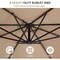 Simple Deluxe 9.8ft Offset Umbrella Cantilever Patio Hanging Umbrella Outdoor Market Umbrella with Crank and Cros 3A88LGBRLAOFFSET10TANV2 - alternate 6