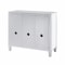 Homeroots 40in Silver Glass Three Drawer Sideboard with Three Doors 401708 - alternate 6