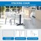 Office Star Products STC Series Straight Leg Stack Chair, White / Silver STC8300C4-11 - alternate 7