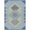 Homeroots 5' X 8' Denim Blue Gray And Brown Geometric Washable Indoor Outdoor Area Rug 631904 - alternate 5