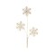 Homeroots Set of Two Gold And Clear Faux Crystal Beaded Linear Snowflake Wreath Sprays, 2PK 633191 - alternate 1