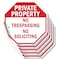 Signmission Private Property No Trespassing No, 6 inch X 6 inch, Vinyl Decal, 5PK OC-D-5PACK-6-140 - alternate 1