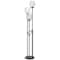 Homeroots 71" Black Three Light Traditional Shaped Floor Lamp With Clear Transparent Glass Novelty Shade 526329 - alternate 1
