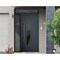 Vdomdoors Steel Door Deux 6501 Anthracite Sidelight and Transom Window Stainless Inserts Single Modern Painte DEUX6501EXD-BLK-W36+16 x H80+16-Left-hand Inswing - alternate 6