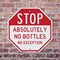Signmission Stop Absolutely No Bottles No Excep, 10 inch X 10 inch, Aluminum Metal Signs, 2PK OC-A-2PACK-10-241 - alternate 6